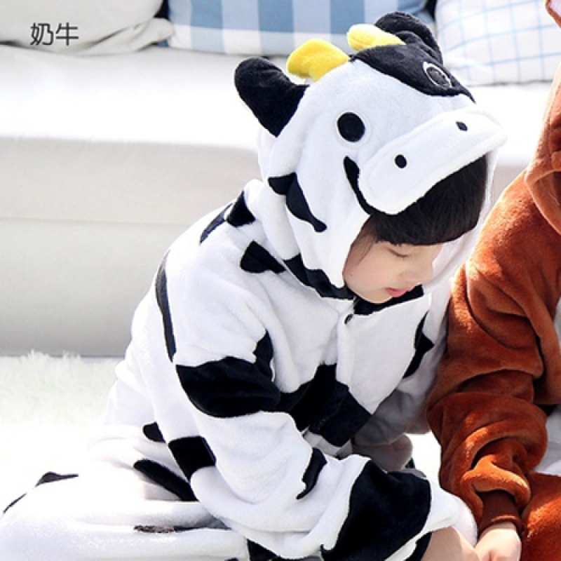 促销儿童恐龙连体睡衣儿童动物卡通衣服冬天秋季女童法兰绒男童家居服