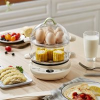 小熊（Bear）ZDQ-B14V2 煮蛋器早餐机双层多功能预约定时煎蛋器蒸蛋器