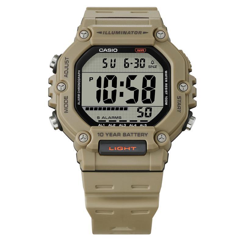 CASIO 男士大表盘多功能表 年电池防水运动时尚手表