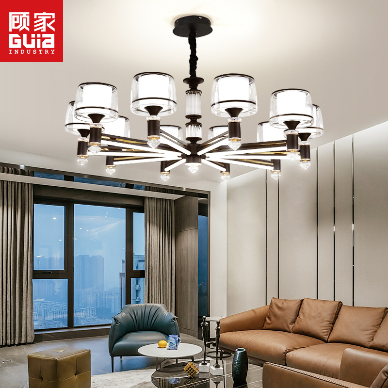 顾家照明北欧客厅灯吊灯简约现代大气卧室灯具轻奢风格餐厅灯创意个性大厅灯饰组合全屋灯具套餐