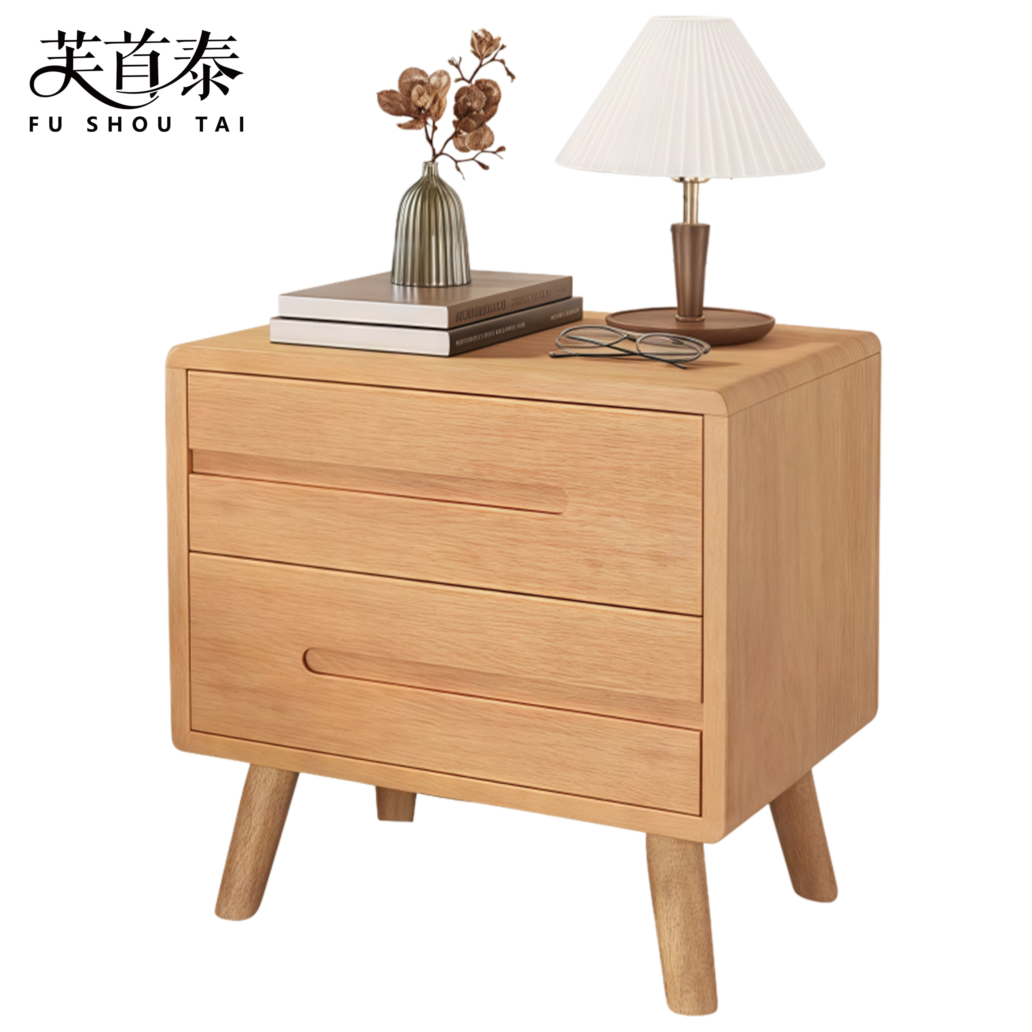 芙首泰床头柜双抽400*350*500mm个高清大图