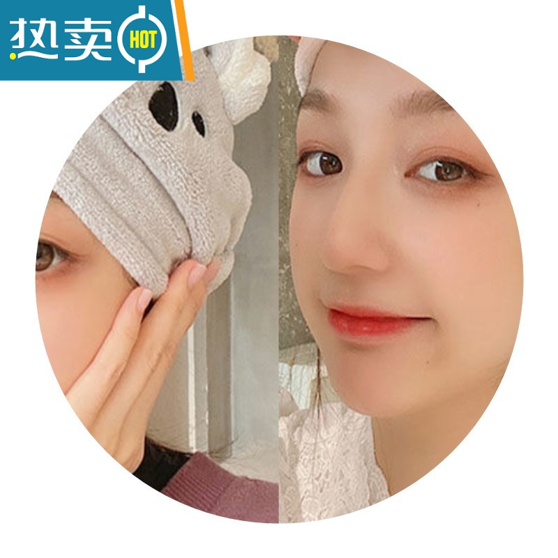 敬平干发帽吸水浴帽头发速干毛巾包头女可爱加厚干发巾洗头发浴帽 白色小兔干发帽加厚高清大图