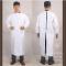 美发师工作服理发师穿的衣服专用围裙防碎发衣不沾发长款白色罩衣 加长二