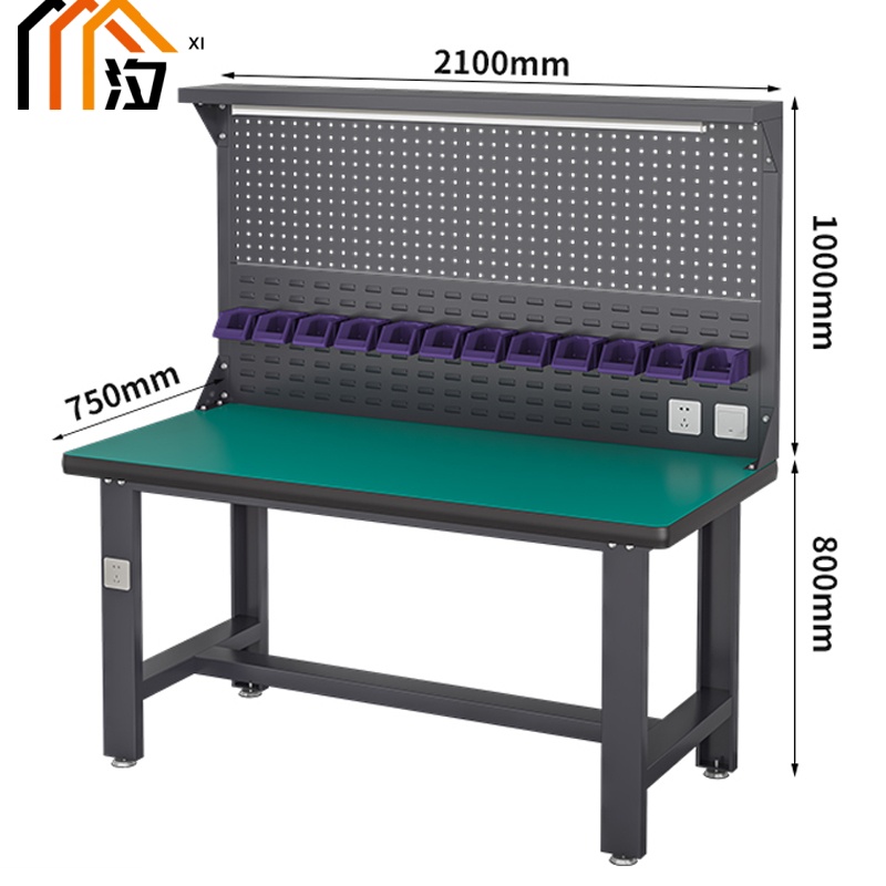 汐重型钳工操作台 工具桌210cm张