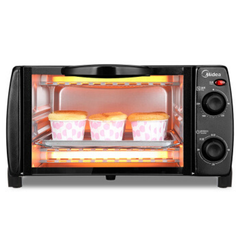 美的(Midea)T1-108B 家用多功能迷你小烤箱 10升家用容量 双层烤位