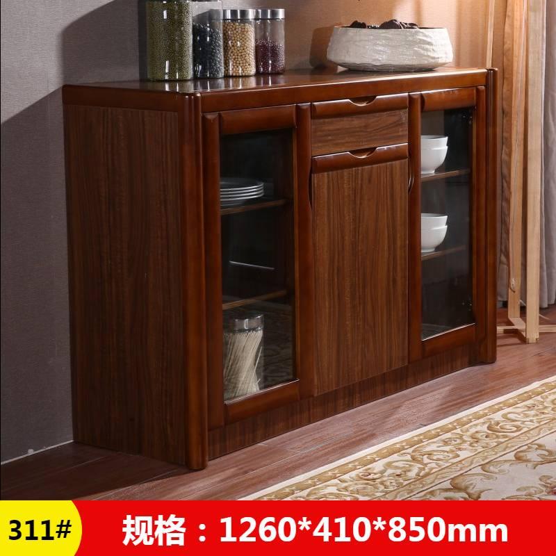 实木酒柜餐边柜大容量乌金木茶水柜储物柜客厅碗柜厨房柜餐柜边柜 经典款1260*410*850mm_3_