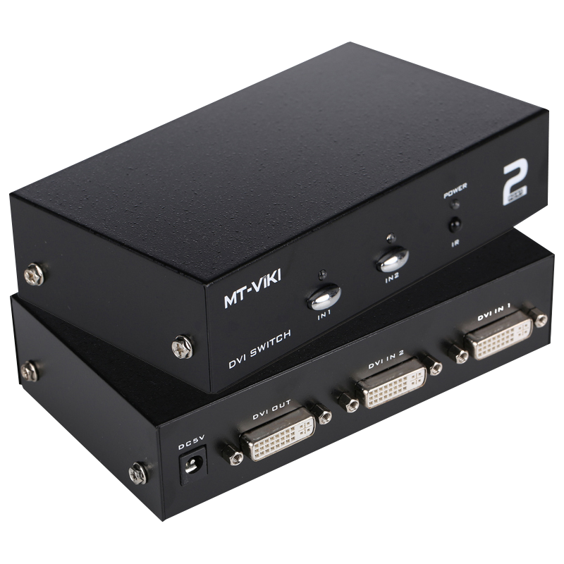 迈拓维矩MT-DV201 dvi切换器2进1出2口显示器视频电脑二进一出切屏器