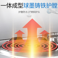 乐创(lecon) 商用燃气灶 双头单尾小炒灶天然气/液化气适用炉灶 LC-J-MHZ01