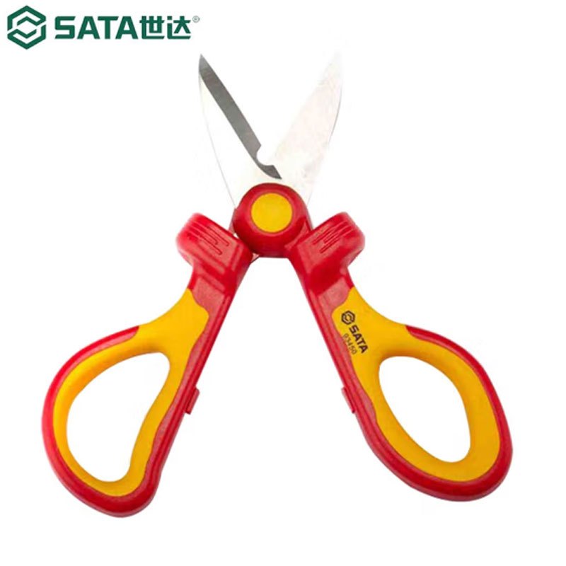 世达(SATA)强力电工剪 双色柄线缆剪 93450 VDE绝缘电工剪