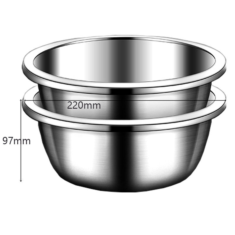 彭梵不锈钢盆 不锈钢洗菜盆220*220*97mm（盆*2）套 洗菜盆