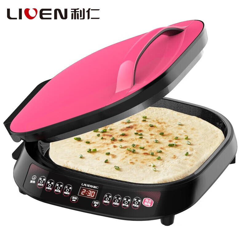 利仁家用双面加热侧开电饼铛LR-FD3401
