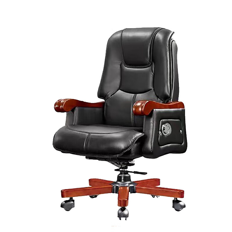 圣斯顿H-625 真皮大班椅老板椅680*670*1180-1230mm(张)黑色高清大图