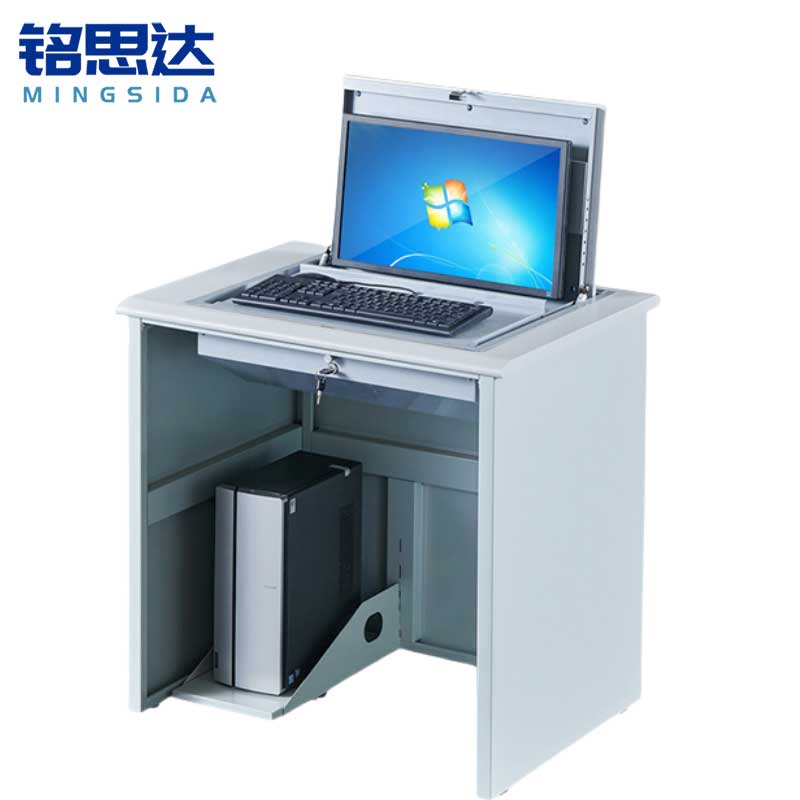 铭思达翻转电脑桌单人位张高清大图