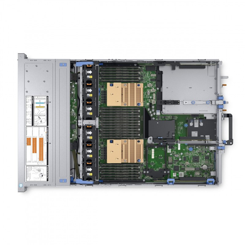 戴尔(DELL)R740 2U机架式服务器主机4210R 128G 2*960G 3090独显H750阵列卡双电