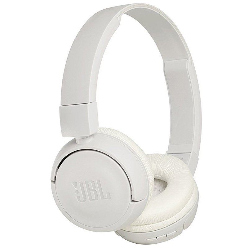 JBL T450BT 无线蓝牙运动耳机 便携头戴式重低音HIFI音乐耳机 可折叠运动带耳麦通话耳机 白色