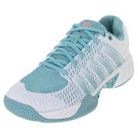 K-SWISS女士网球场上舒适透气专业级pickleball鞋 Blanc de Blanc Blanc_de_Blanc_and_Nile_Blue__ 36
