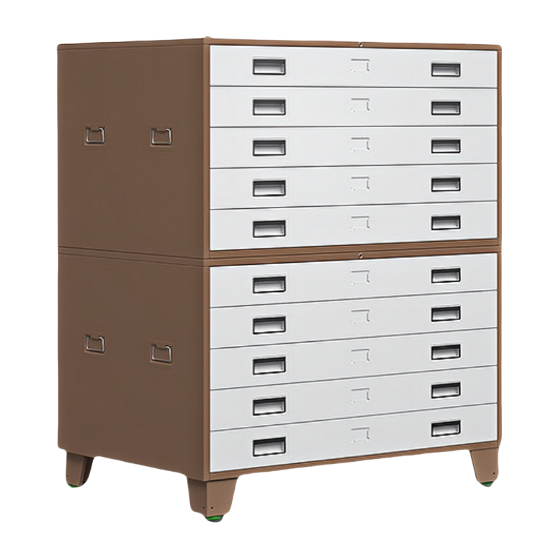 珂洋 图纸柜 咖色0号二节1300*930*1200mm 台高清大图