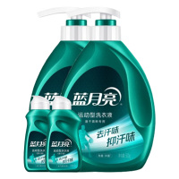 蓝月亮洗衣液组合套装青茶香速干运动型洗衣液泵瓶500g*2瓶+80g*2瓶(包装随机)