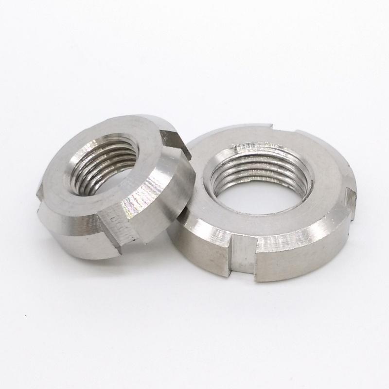gb812304不锈钢圆螺母四螺母圆形开螺帽止退螺母m10m200