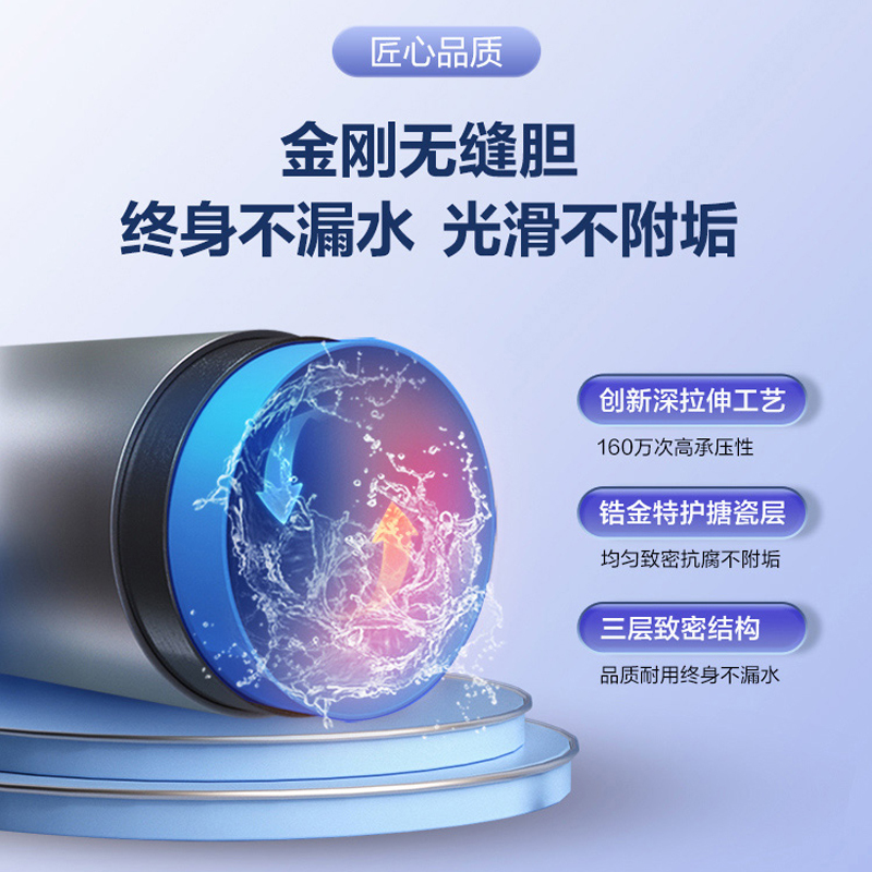 海尔(Haier)电热水器家用3.3KW速热灭菌一级省电镁棒免更换储水式洗浴