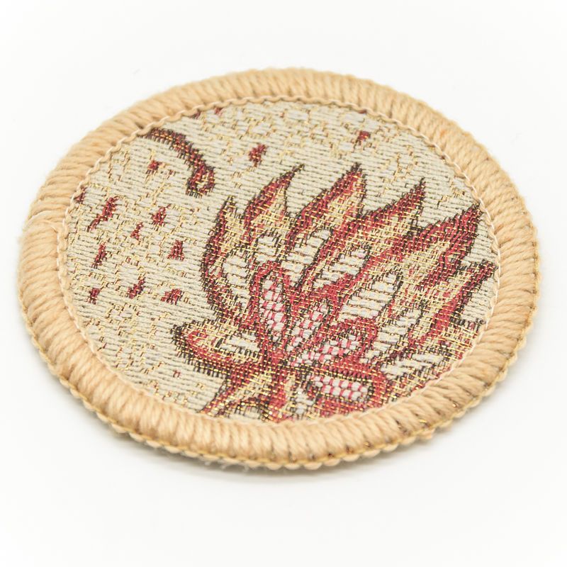 清清美中国风布艺茶杯垫子隔热垫餐桌防烫家用编织织物防滑碗垫子3片