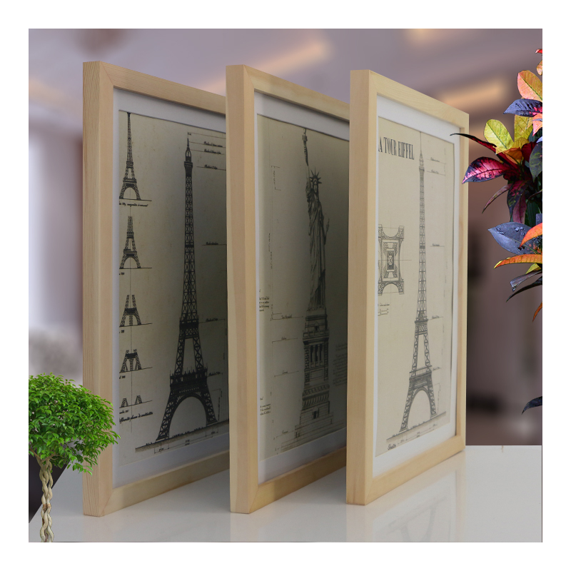 18寸20寸24寸28寸30寸32寸a3创意相框4开8k画框拼图海报框蓝色放18寸