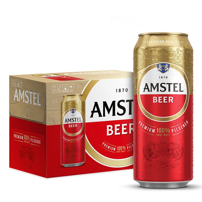 喜力旗下 红爵(Amstel)啤酒 500ml*12听 整箱装 欧洲品牌高清大图
