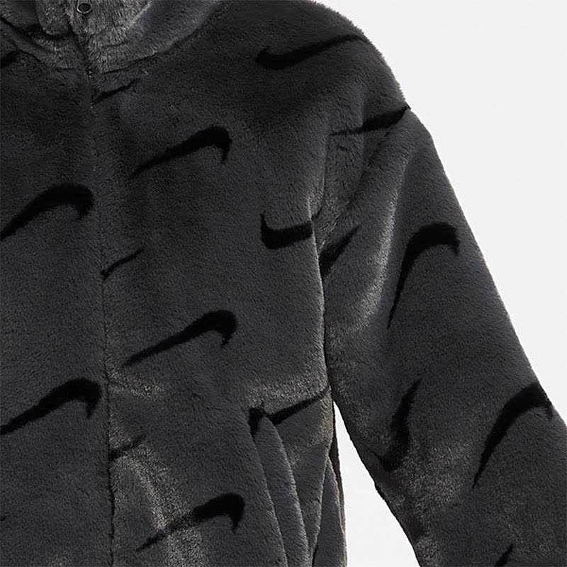 Nike/耐克外套运动休闲保暖人造皮毛立领女装DQ6843-070 D图片