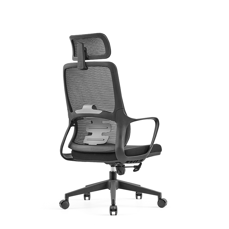 初嘉CJ-7015办公椅转椅电脑椅网布学习椅高背职员椅 黑框高清大图
