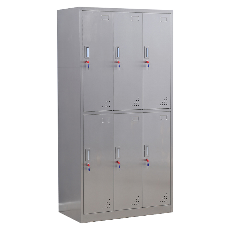阿拉贡不锈钢员工储物柜文件柜存放柜子更衣柜201/304柜子可定制高清大图