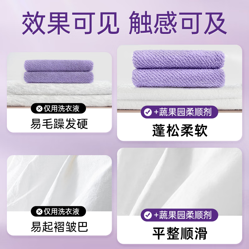 SukGarden蔬果园幸福香氛多效衣物柔顺剂2kg 衣物柔顺剂护理剂蓬松护衣防静电防褶皱持久留香衣物高清大图