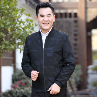 NEW LAKE爸爸秋装外套春秋薄款中老年人男士上衣40-50-60岁70中年夹克衫男夹克