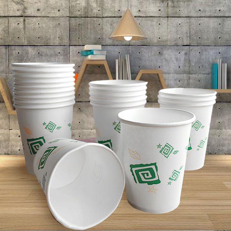 纸杯子一次性杯子家用水杯纸杯子加厚商务办公白茶杯结婚定制|1000只囤货装（全年招待） 花花杯