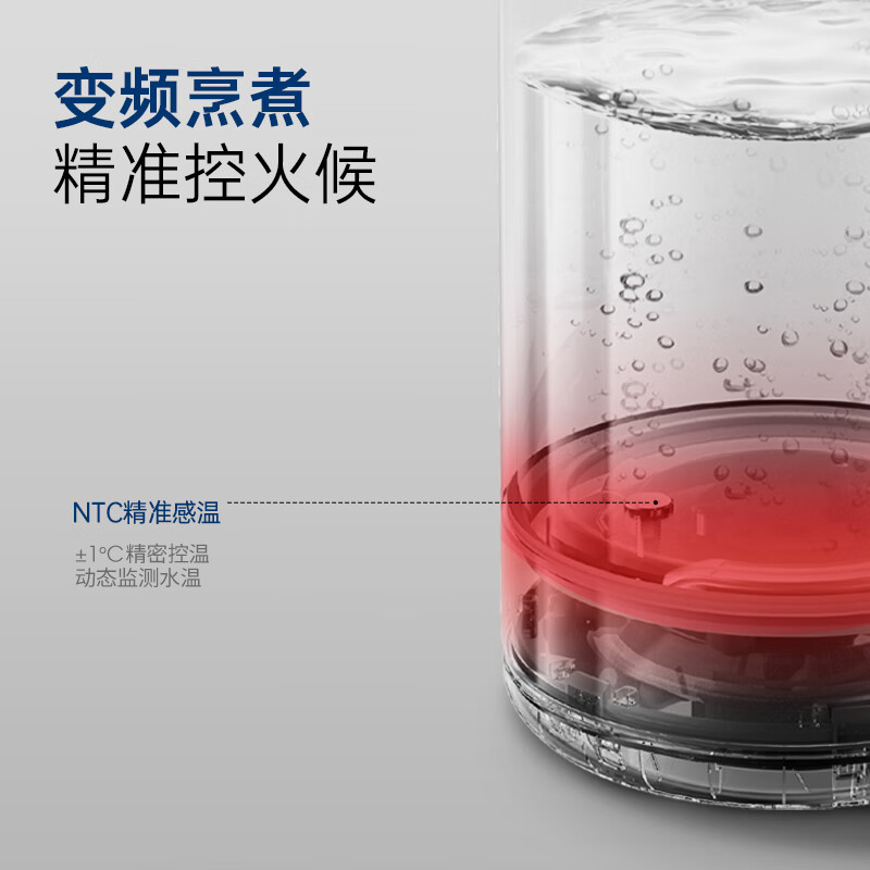 摩飞电器(Morphyrichards)养生壶 煮茶器多段变频烹煮智能菜单 玻璃壶1.5L大容量 MR6089白色高清大图