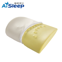 睡眠博士(AiSleep)枕芯 颗粒按摩护腰垫 护腰记忆枕 旅行车用办公护脊记忆棉材质垫子 40*35*6/11cm