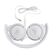 JBL TUNE 500 头戴式有线耳机耳麦 运动耳机+游戏耳机 象牙白