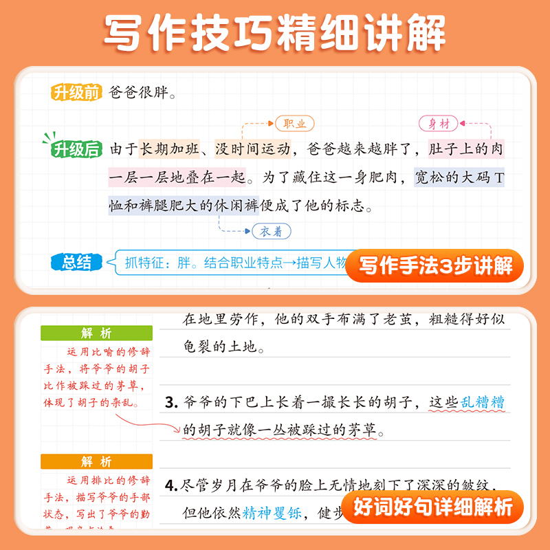 怎样写想象 小学通用 [正版]小学语文优美句子积累大全一年级二年级三四五六年级小学生好词好句好段摘抄本技巧仿写句子专项训