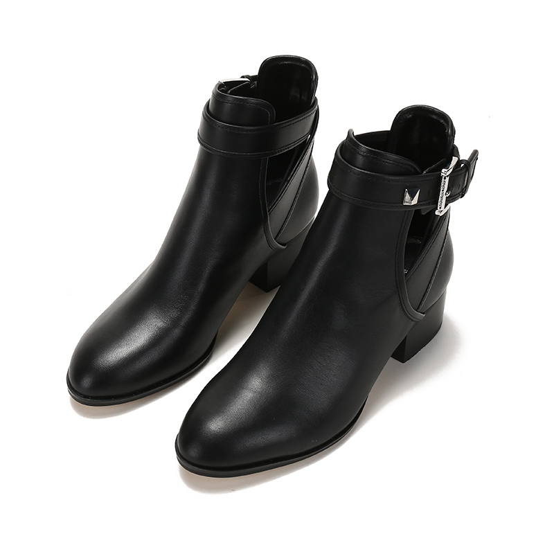 迈克科尔斯michaelkorsmk女鞋皮革britton粗跟靴子短靴40t1btme5l