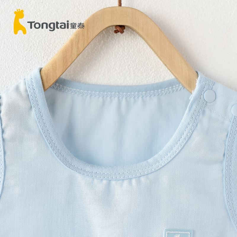 童泰(TONGTAI)春夏款婴儿配饰0-3个月新生儿纯棉肚兜两件装儿童肚兜