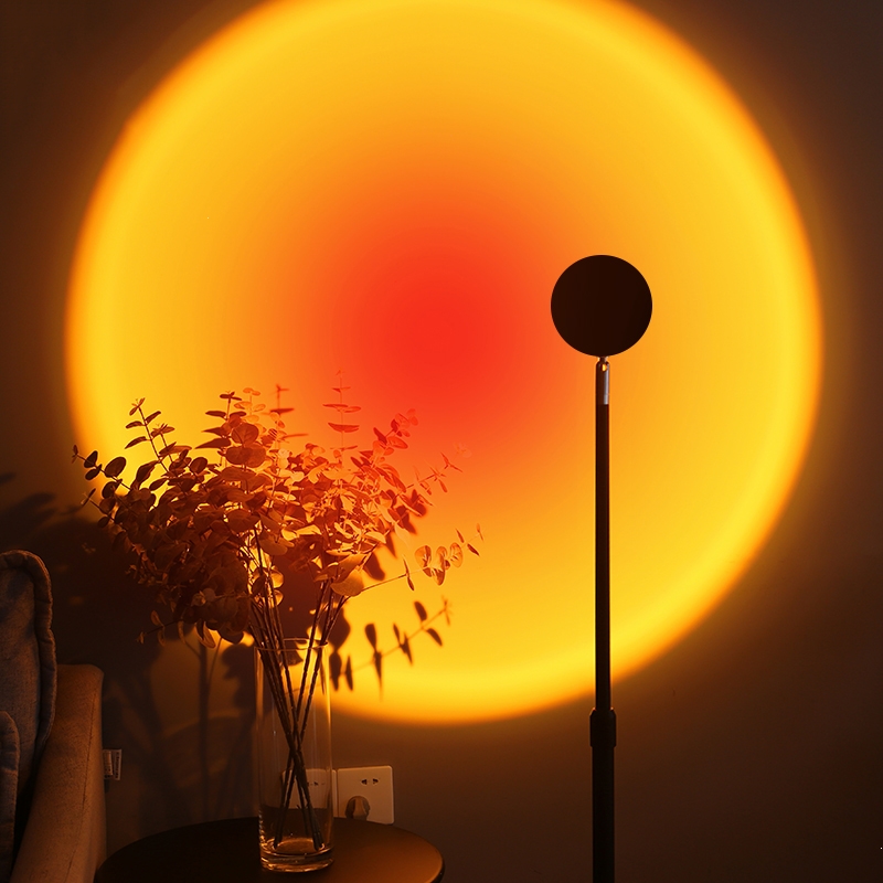 古达日落灯氛围夕阳灯拍照摄影艺术黄昏日不落地网红落日灯投影彩打光