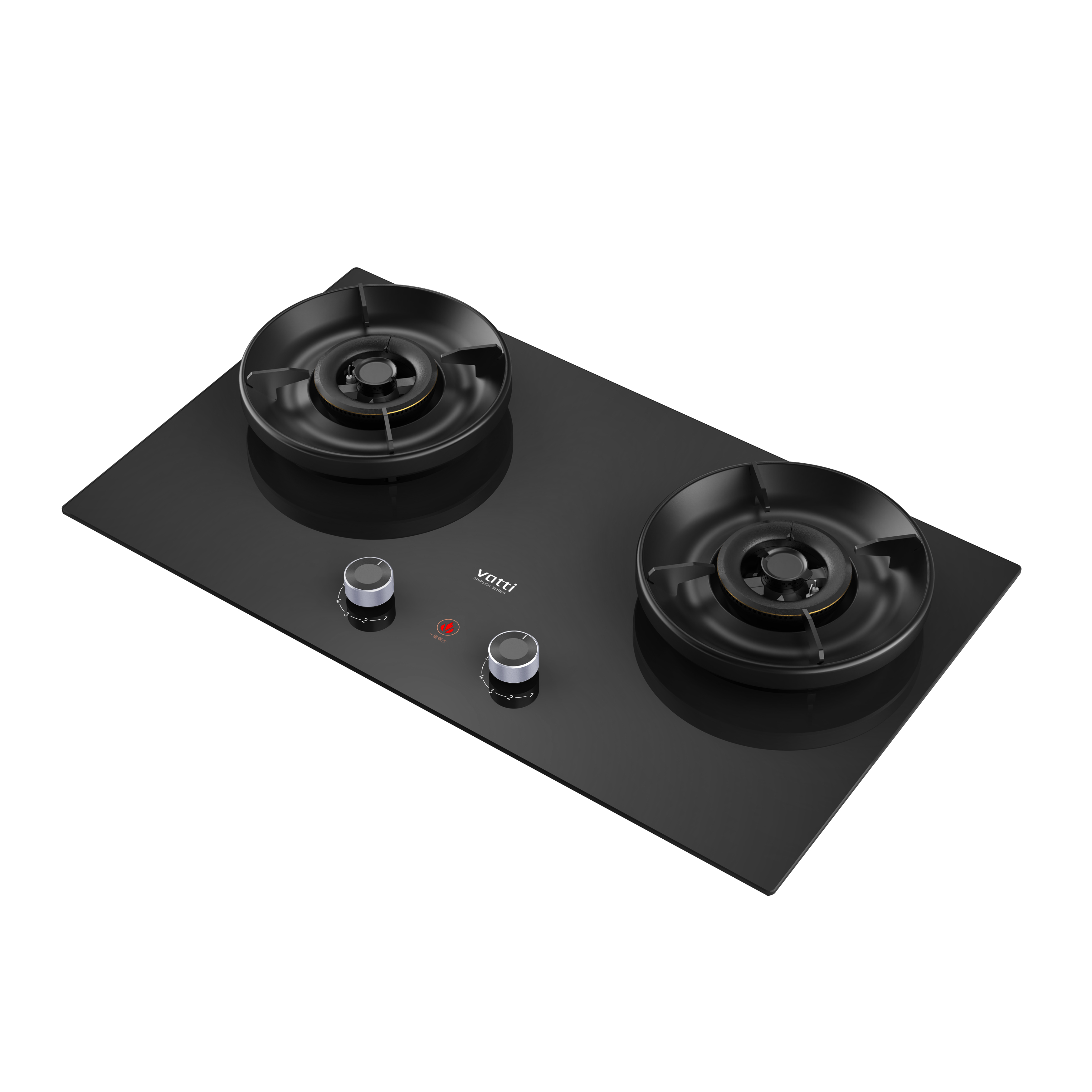 華帝vatti燃气灶JZT-ZS525H 5.2kW直燃火一级能效钢化玻璃台嵌两用离子熄火保护双眼灶高清大图