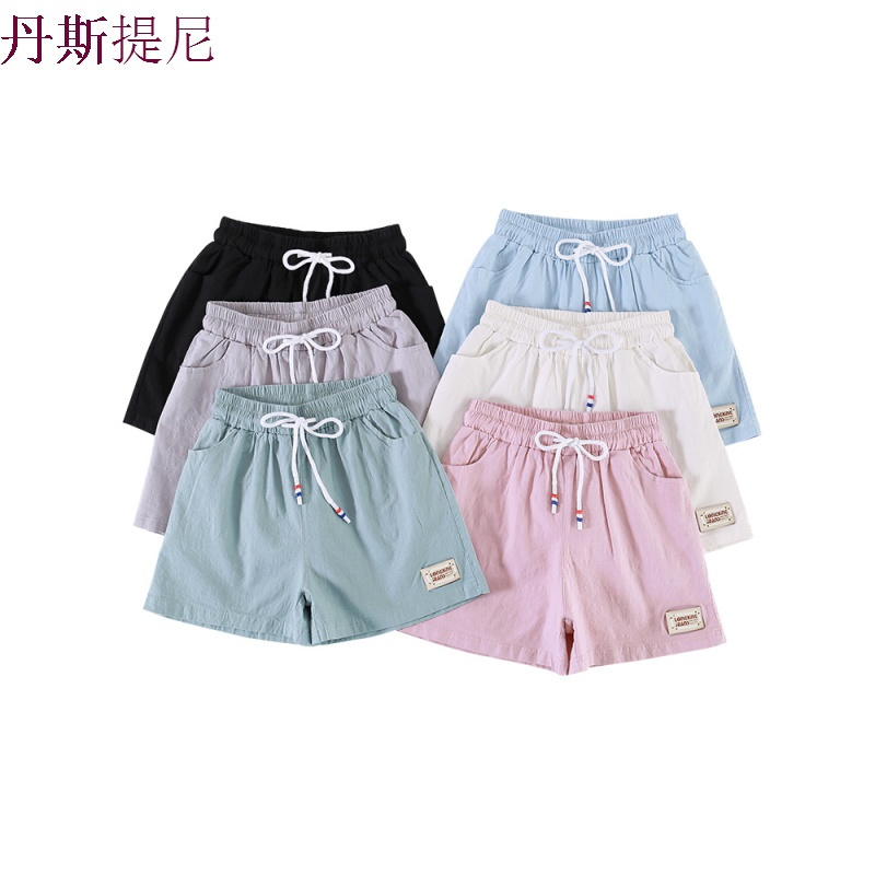 短裤女裤子2018新款夏季韩版百搭显瘦学生高腰运动阔腿宽松休闲裤