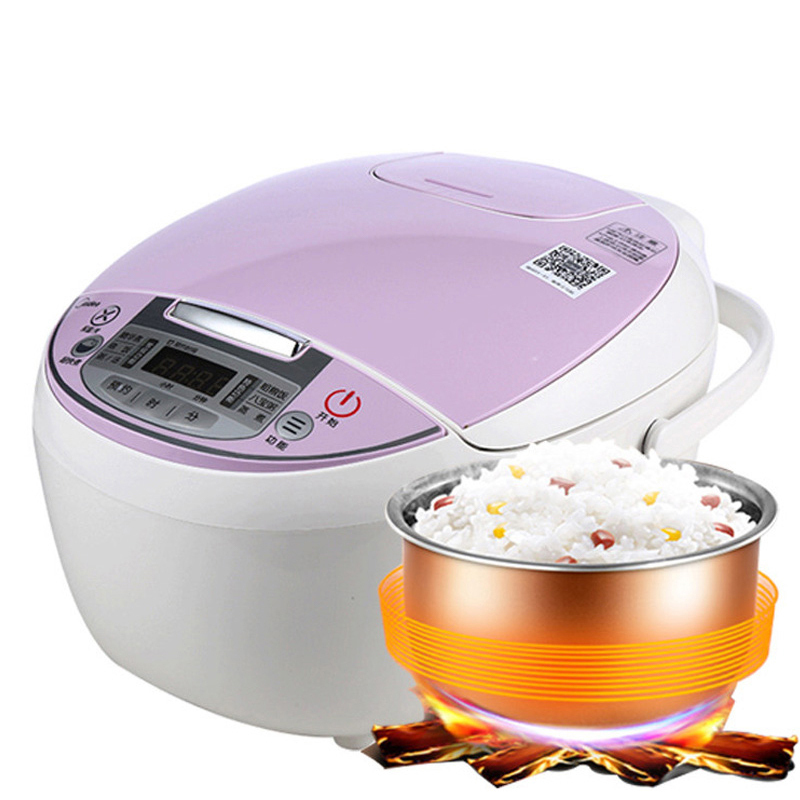 美的(Midea)家用5L电饭煲 黄晶蜂窝内胆 智能预约 可拆洗盖板电饭锅 MB-FS5018D