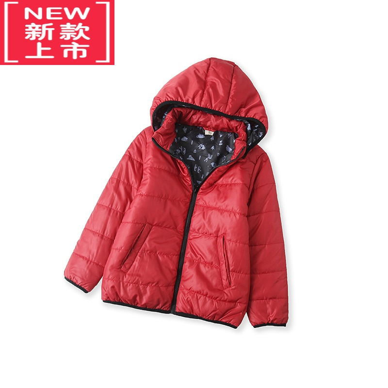 可莉允100-130码高性价比儿童防泼溅轻便可脱卸帽多色棉衣棉服外套B
