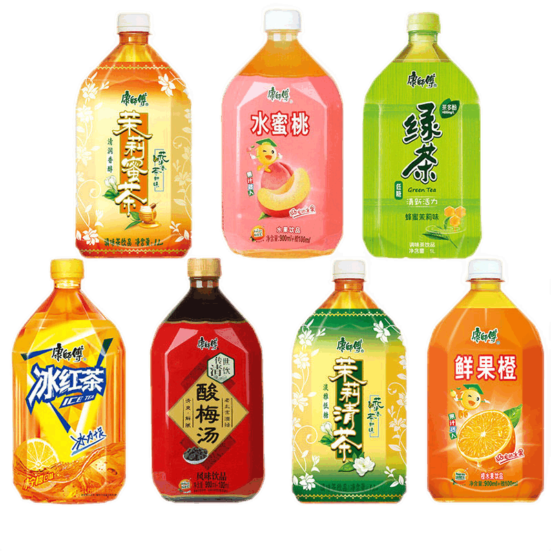 康师傅冰红茶冰糖雪梨鲜果橙水蜜桃大瓶饮料1l8瓶整箱促销批发视频