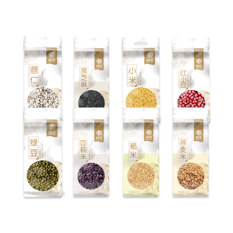 绿帝-F 自然优谷B款礼盒 2650g(薏仁 黑芝麻 小米 红小豆 绿豆 血糯米 糙米 燕麦米)