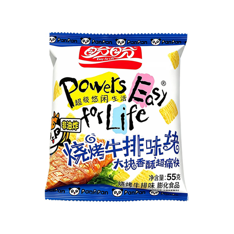 [混合6包]盼盼麦香鸡味块(麦香鸡味)55g*3包+(烧烤牛排味)55g*3包高清大图