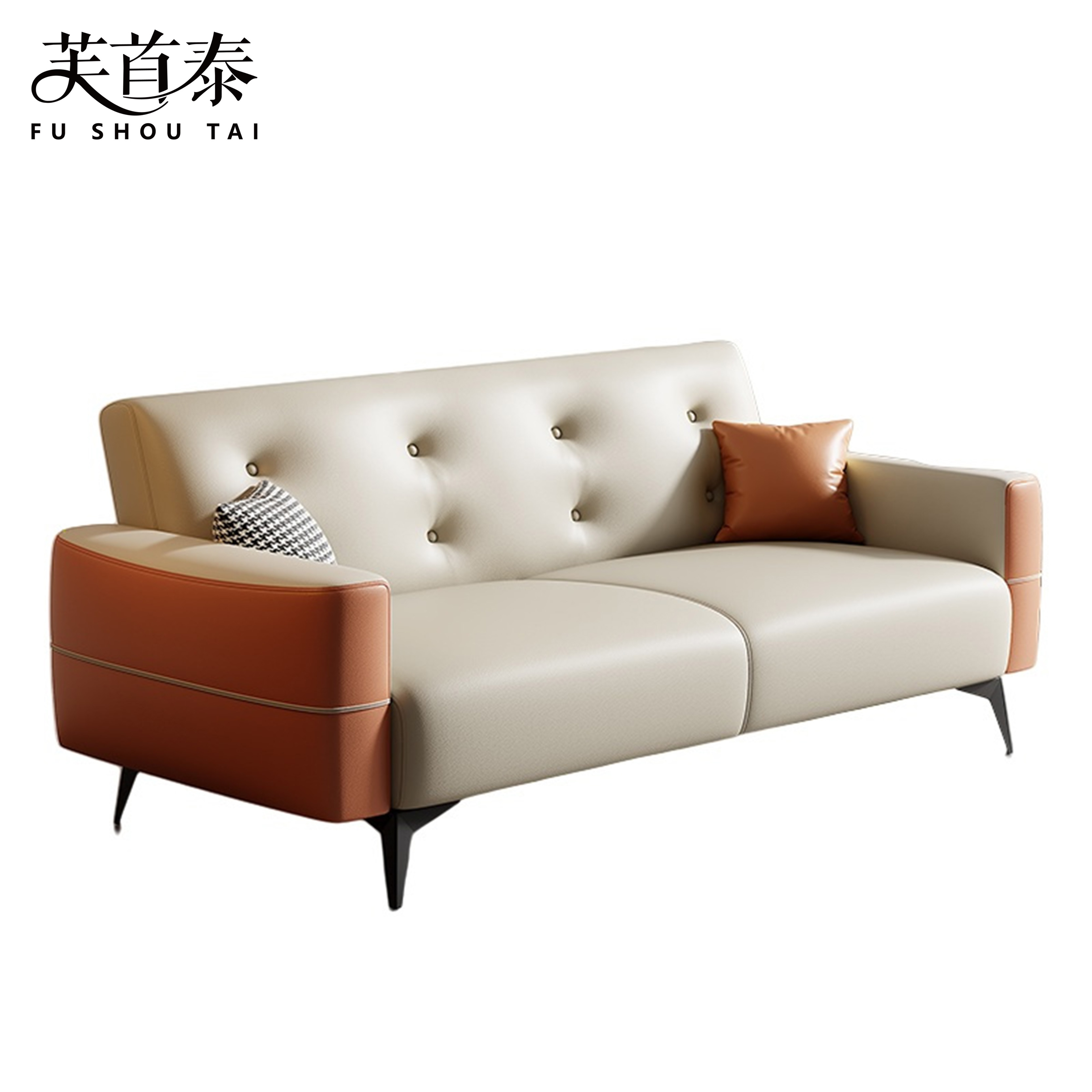 芙首泰折叠皮沙发2000*1100*380mm张高清大图