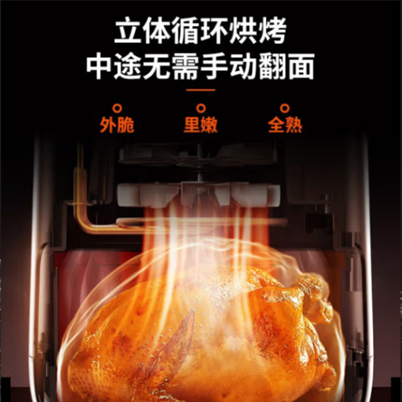 九阳Joyoung3L智能空气炸锅低油健康烹饪不粘内胆易清洁高清大图