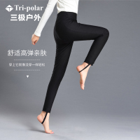 三极户外(Tripolar) TP1631 羽绒裤女外穿新款高腰显瘦加厚双面白鸭绒大码小脚修身棉裤